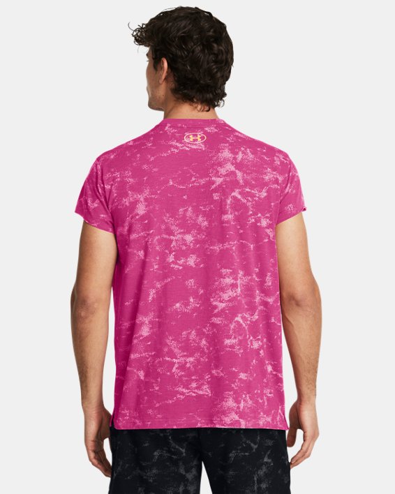 Men's Project Rock Raise Hell Cap Sleeve T-Shirt in Pink image number 1